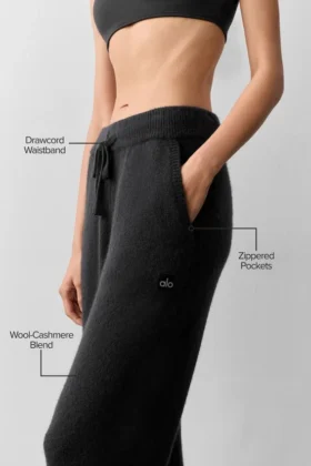 Spodnie dresowe Wool Cashmere New Class – czarne