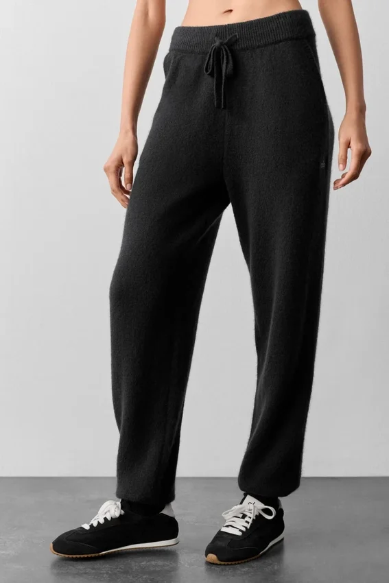 Spodnie dresowe Wool Cashmere New Class – czarne
