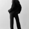 Spodnie dresowe Wool Cashmere New Class – czarne