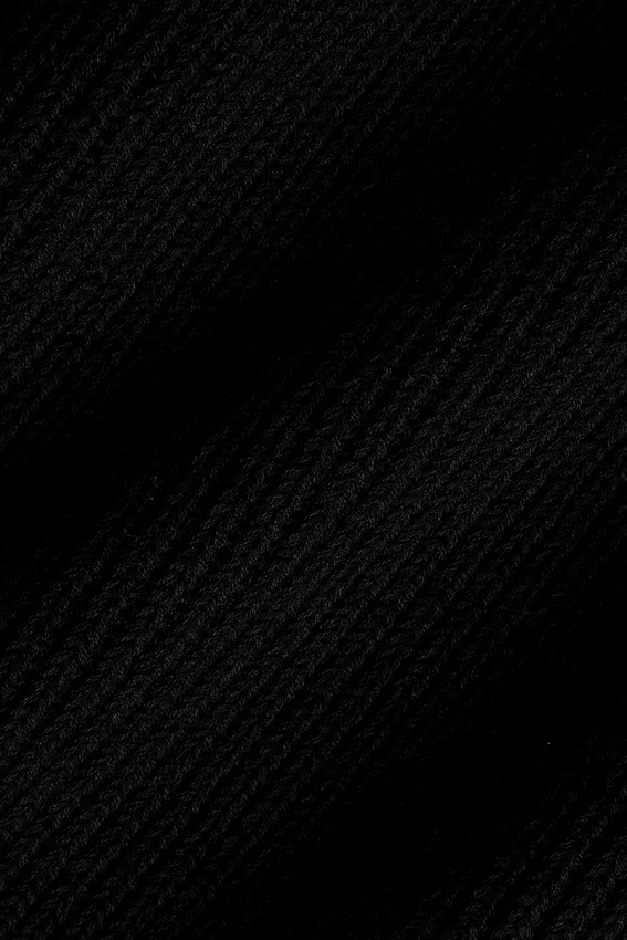 Swetr z dzianiny prążkowanej Domain – czarny