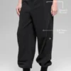 Spodnie dresowe z polaru High-Waist „Retreat” – czarne