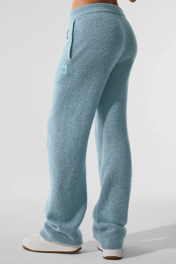 Spodnie dresowe z wełny i kaszmiru z kolekcji New Class – kolor Celestial Blue Granite Heather