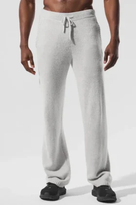 Spodnie dresowe z wełny i kaszmiru z kolekcji New Class – kolor Pearl Grey Heather