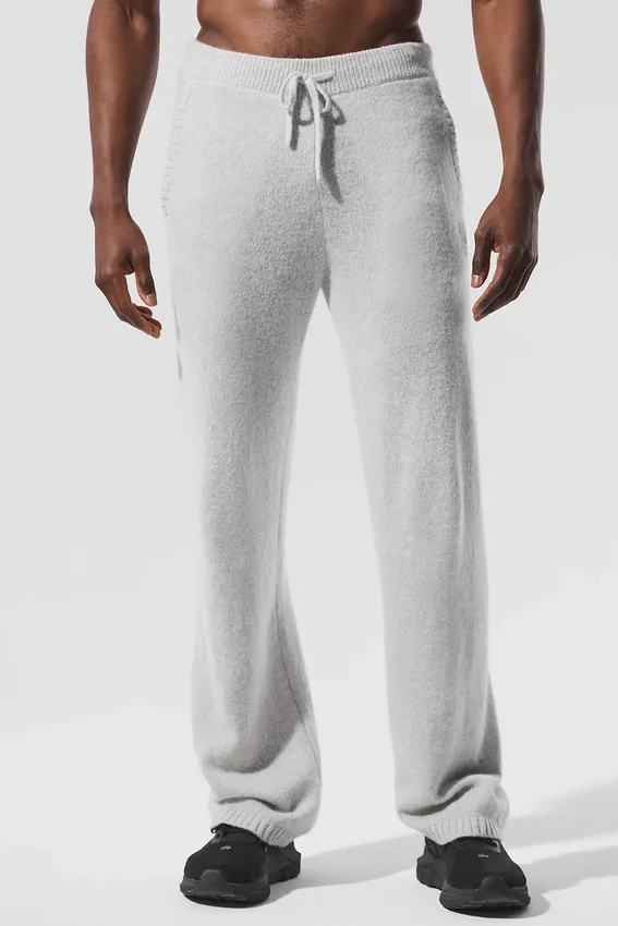 Spodnie dresowe z wełny i kaszmiru z kolekcji New Class – kolor Pearl Grey Heather