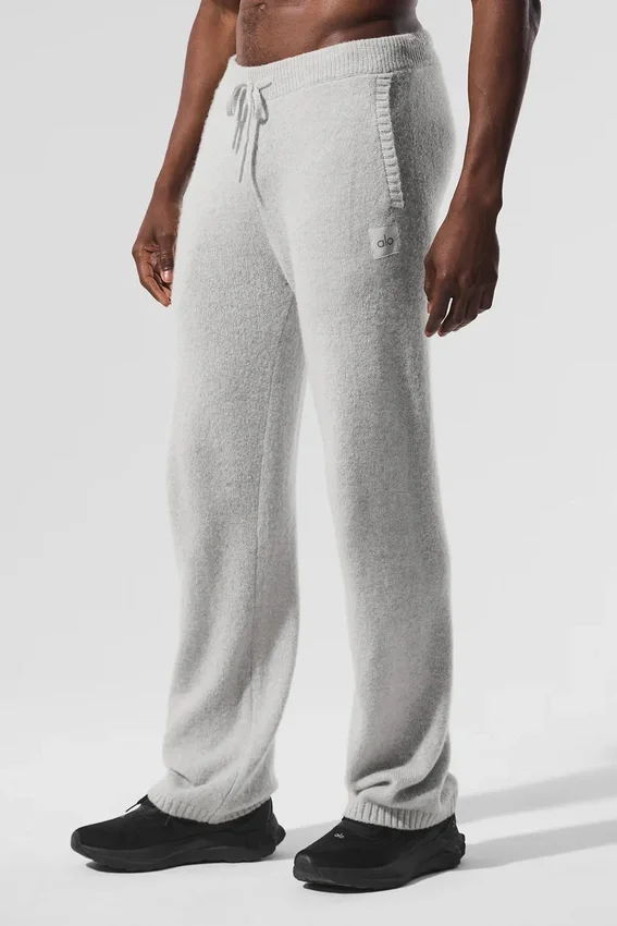 Spodnie dresowe z wełny i kaszmiru z kolekcji New Class – kolor Pearl Grey Heather