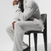 Spodnie dresowe z wełny i kaszmiru z kolekcji New Class – kolor Pearl Grey Heather
