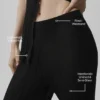 Spodnie High-Waist z prostymi nogawkami „Sunlit” – czarne