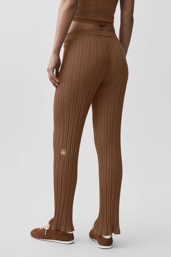 Spodnie High-Waist z prostymi nogawkami „Sunlit” – kolor „Sun Kissed Brown”