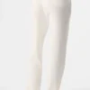Spodnie High-Waist z szerokimi nogawkami „Snuggle up Sweater” – kolor kości słoniowej