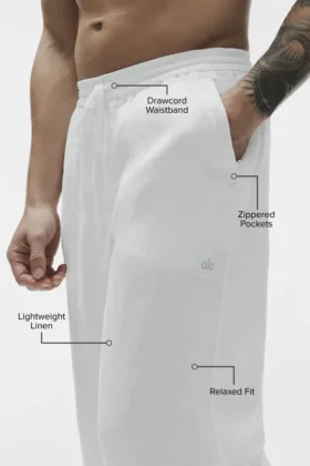 Spodnie Linen Days z prostymi nogawkami – białe