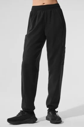 Spodnie Polar Fleece Wintry Mix – czarne