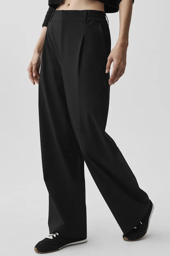 Spodnie Pursuit High-Waist (krój regular) – czarne