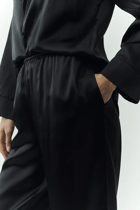 Spodnie Silk Luminous (długie) – czarne