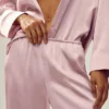 Spodnie Silk Luminous (długie) – różowy szampan