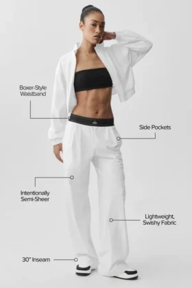 Spodnie Suit Up (długie) – białe/czarne
