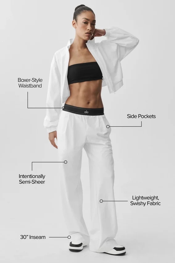 Spodnie Suit Up (długie) – białe/czarne