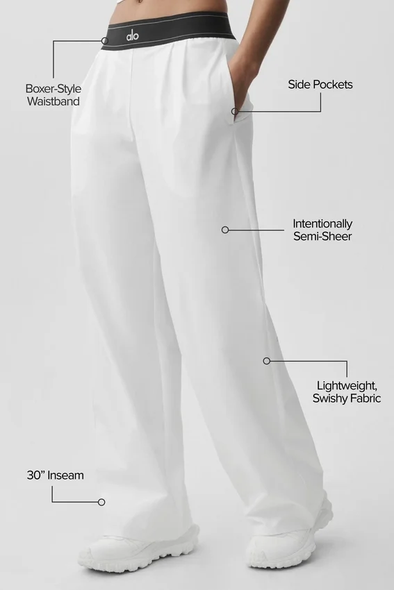 Spodnie Suit up (krój regular) – białe/czarne