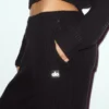 Spodnie z kaszmiru High-Waist z prostymi nogawkami Northstar – czarne