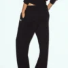 Spodnie z kaszmiru High-Waist z prostymi nogawkami Northstar – czarne