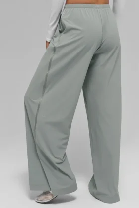 Spodnie z szerokimi nogawkami Breezy (długie) – Lunar Grey