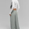 Spodnie z szerokimi nogawkami Breezy (długie) – Lunar Grey
