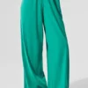 Spodnie z szerokimi nogawkami Breezy (długie) – Spruce Green