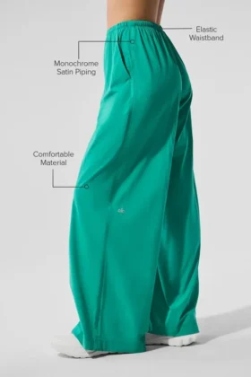 Spodnie z szerokimi nogawkami Breezy (długie) – Spruce Green