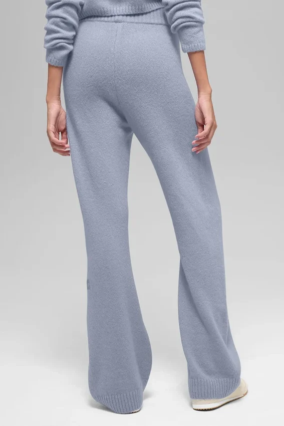 Spodnie z wełny i kaszmiru z High-Waist i szerokimi nogawkami z kolekcji New Class – Winter Frost