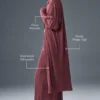 Sukienka koszulowa z mikropłytkami – bordowo-truflowa