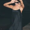 Sukienka Radiance z mieszanki jedwabiu – czarna