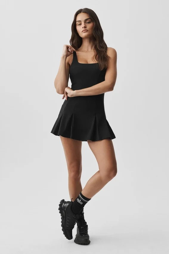 Sukienka tenisowa Alo Softsculpt Topspin – czarna