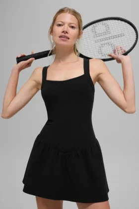 Sukienka tenisowa Alosoft Break Point – czarna