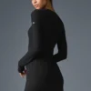Sukienka z długim rękawem Ribbed Sea Coast – czarna