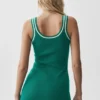 Sukienka z dzianiny typu sweter Tennis Club – Emerald Isle/Ivory