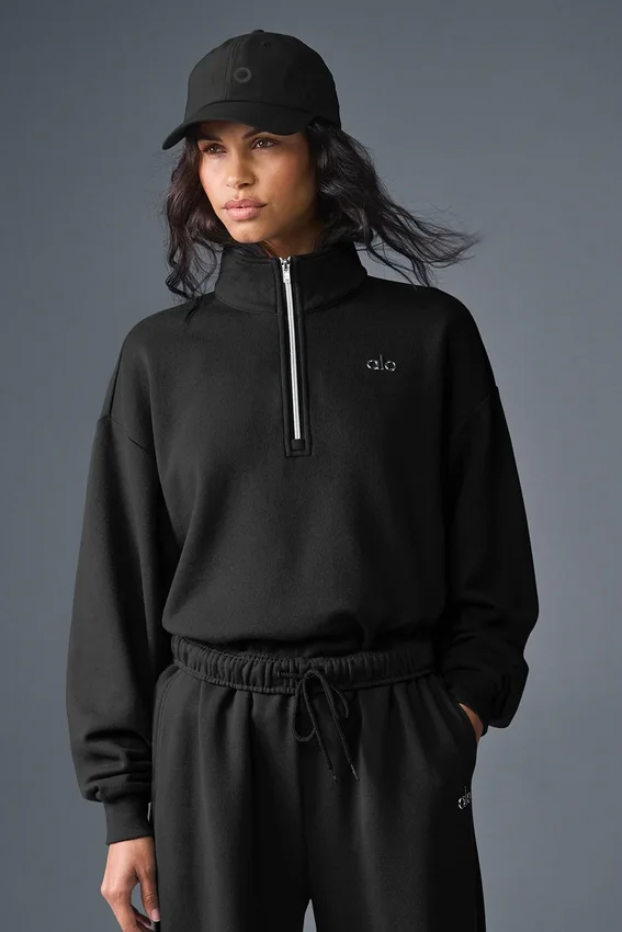 Swetr Accolade z zamkiem 1/4 – czarna