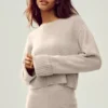 Swetr Cashmere Embrace – kolor owsowy melanżowy