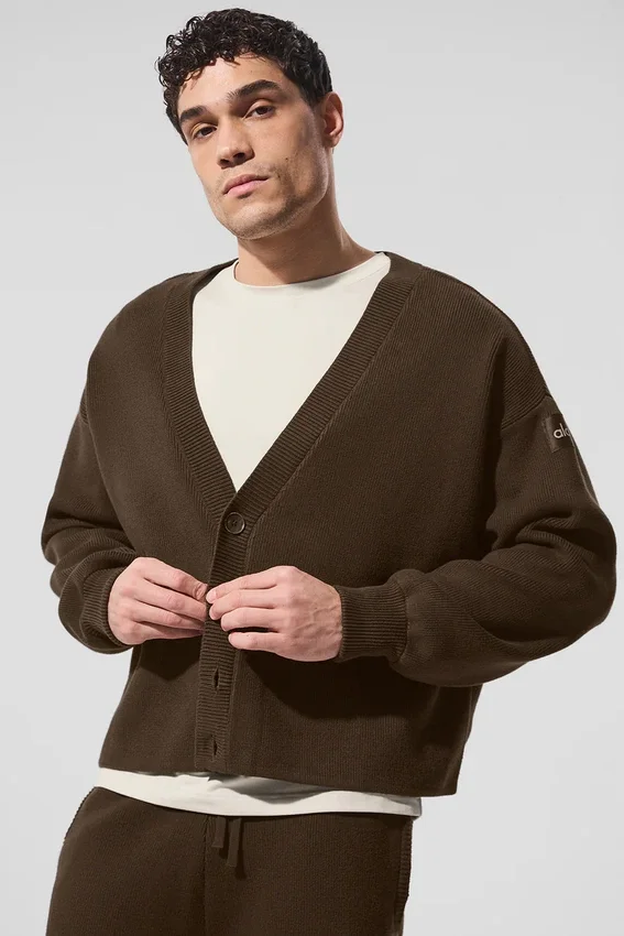 Swetr kardigan Scholar – kolor espresso