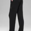 Swetr „Snuggle Up” i High-Waist spodnie z szerokimi nogawkami – Czarne