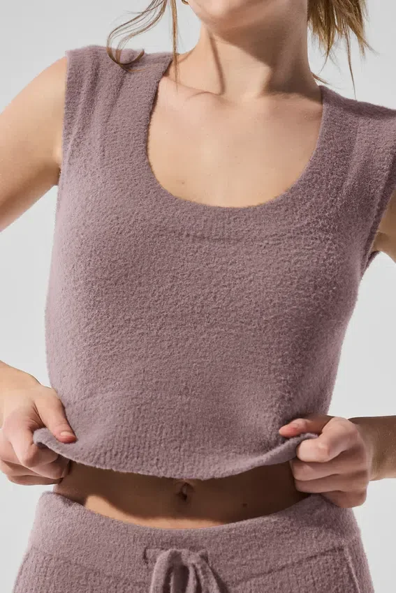 Swetr „Snuggle up” z krótkim rękawem – kolor grzybowy