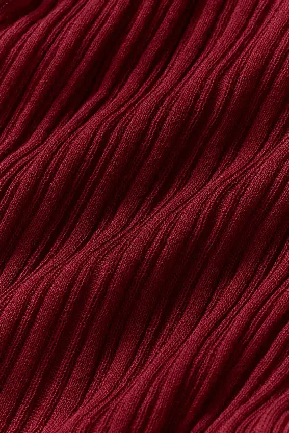 Szorty z dzianiny typu sweter High-Waist „Sunlit” – kolor Summer Romance Red
