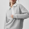 Swetr z długim rękawem Take It Easy Henley – kolor Athletic Heather Grey/White