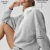 Swetr z długim rękawem Take It Easy Henley – kolor Athletic Heather Grey/White