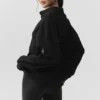Swetr z długim rękawem Take It Easy w stylu Henley – czarna