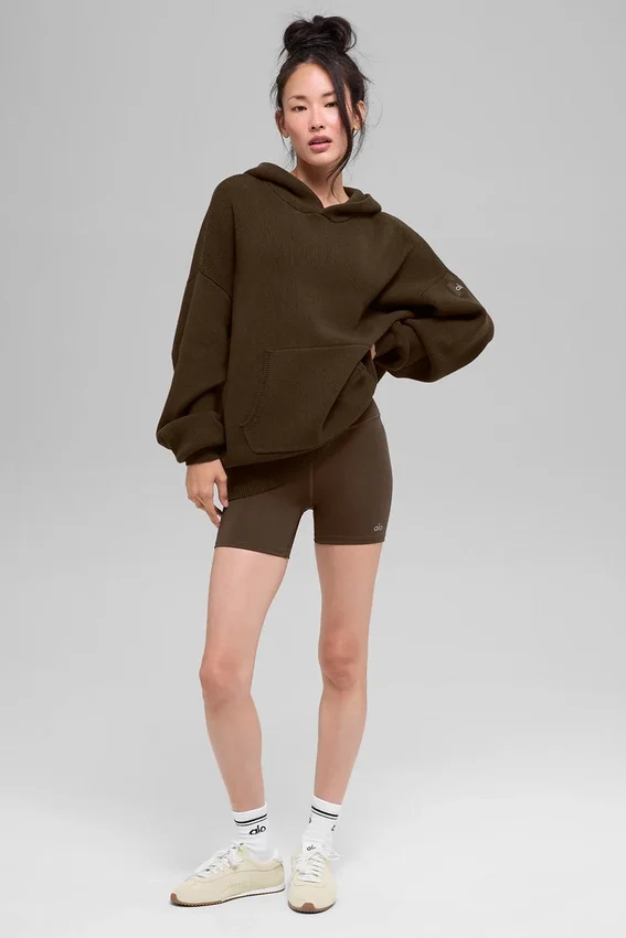 Swetr z kapturem Scholar – kolor espresso