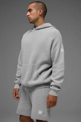 Swetr z kapturem Sports Club – kolor Athletic Heather Grey