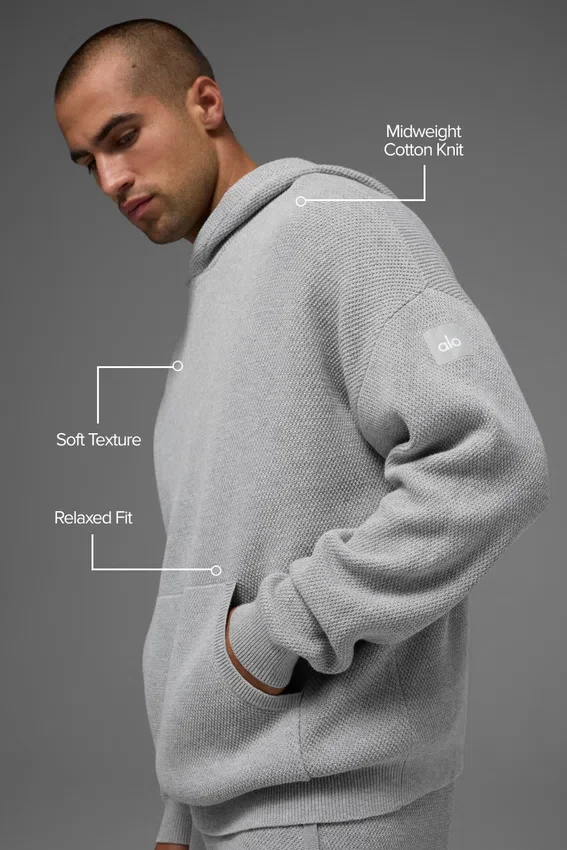 Swetr z kapturem Sports Club – kolor Athletic Heather Grey