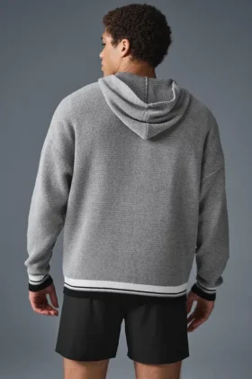 Swetr z kapturem Sports Club – kolor Athletic Heather Grey