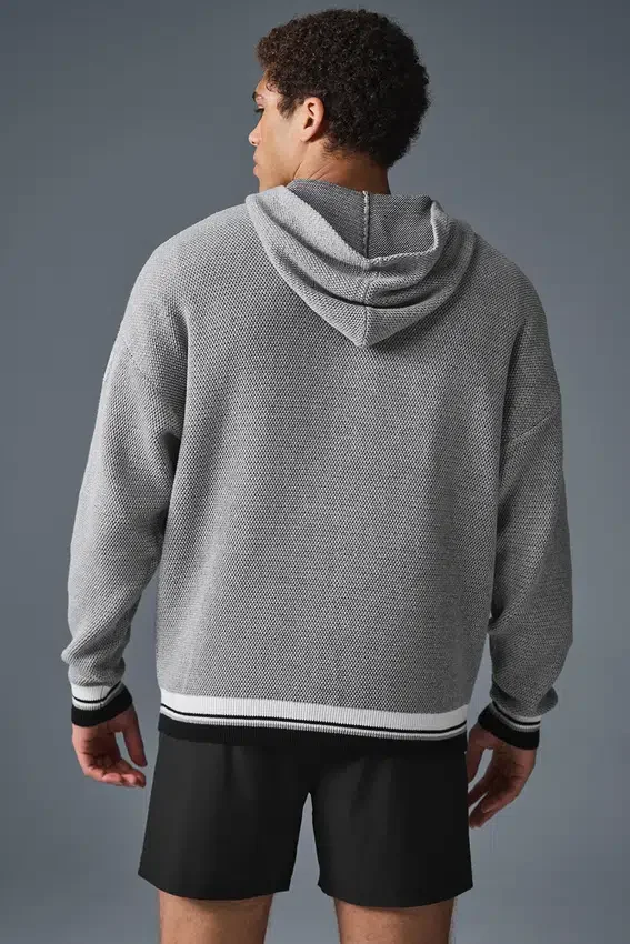 Swetr z kapturem Sports Club – kolor Athletic Heather Grey