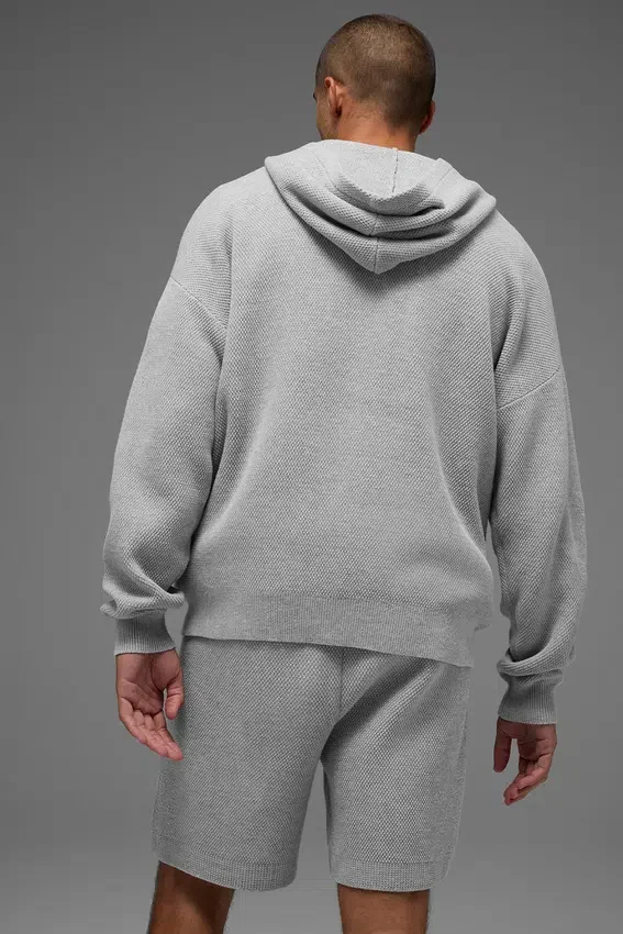 Swetr z kapturem Sports Club – kolor Athletic Heather Grey