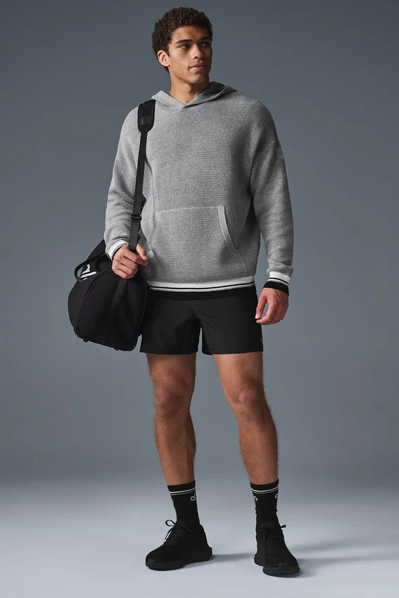 Swetr z kapturem Sports Club – kolor Athletic Heather Grey